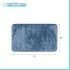 Tappeto bagno 100% poliestere 45x75 turchese cobalto antiscivolo  Memo