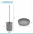 Set accessori bagno da appoggio 4 pezzi in ceramica grigio  Circus