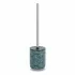 Portascopino da terra in ceramica turchese cobalto con setole nere  Circus 