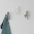 Set 3 appendini da muro bianco grigio e tortora fissaggio con viti o adesivo  Bruce