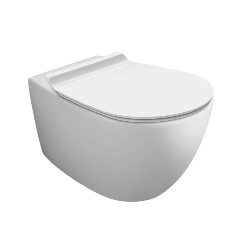 Wc singolo sospeso Simas Vignoni Rimless in ceramica bianco lucido 