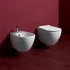Wc singolo sospeso Simas Vignoni Rimless in ceramica bianco lucido 