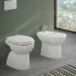 Wc tradizionale a pavimento in ceramica bianco lucido con brida  Flora