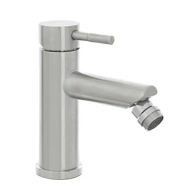 Miscelatore bidet acciaio spazzolato con piletta click-clack  York 