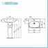 Lavabo Ideal Standard 55 cm con colonna in ceramica lucida  I.Life A 