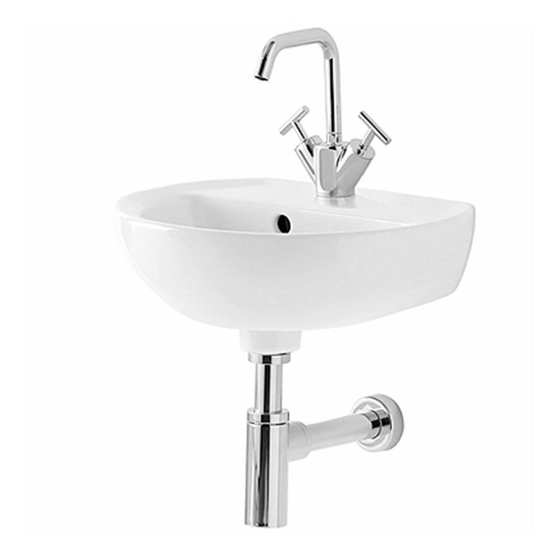 Lavabo sospeso 40 cm Geberit in ceramica lucida | Colibrì