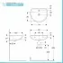Lavabo sospeso 60 cm Geberit in ceramica lucida  Colibrì
