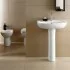 Lavabo con colonna 60 cm Geberit in ceramica lucida  Colibrì