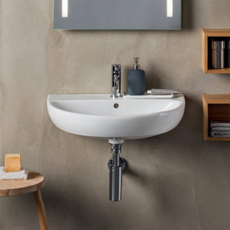 Lavabo sospeso Geberit 45 cm in ceramica bianco | Selnova