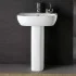 Lavabo con colonna Geberit 50 cm bianco lucido  Fantasia 