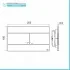 Placca cassetta wc Oli74 Plus slim in ABS nero Matt con doppio scarico 