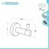 Set accessori a muro 6 pezzi in acciaio inox satinato e viti incluse  Galassia 