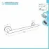 Set accessori a muro 6 pezzi in acciaio inox satinato e viti incluse  Galassia 