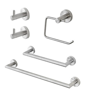 Set accessori a muro 3 pezzi in acciaio inox satinato e viti incluse