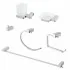 Set accessori a muro 6 pezzi in acciaio cromato e viti incluse  Unica 