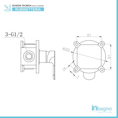 Miscelatore doccia incasso linea kreo cromo