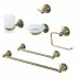 Set accessori a muro 6 pezzi in acciaio con finitura bronzo e viti incluse  Iris 