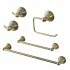 Set accessori a muro 5 pezzi in acciaio con finitura bronzo e viti incluse  Iris 