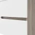 Mobile bagno sospeso 80 rovere grigio e bianco con lavabo e specchio  Eva