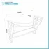 Mobile bagno sospeso 115 cm in metallo bianco con lavabo  Gardenia