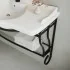 Mobile bagno sospeso 115 cm in metallo nero opaco con lavabo  Gardenia