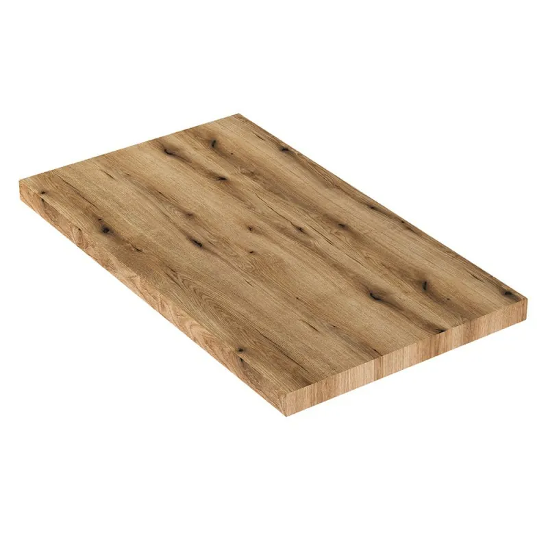Mensola per lavabo dappoggio 80 cm in legno rovere naturale Linea
