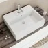 Mobile bagno sospeso 60 bianco top rovere fossile con specchio LED  Town