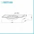 Mobile bagno sospeso 115 cm in metallo cromato con lavabo  Gardenia