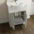 Mobile bagno a terra 55 bianco decape con lavabo e specchio  Romantica