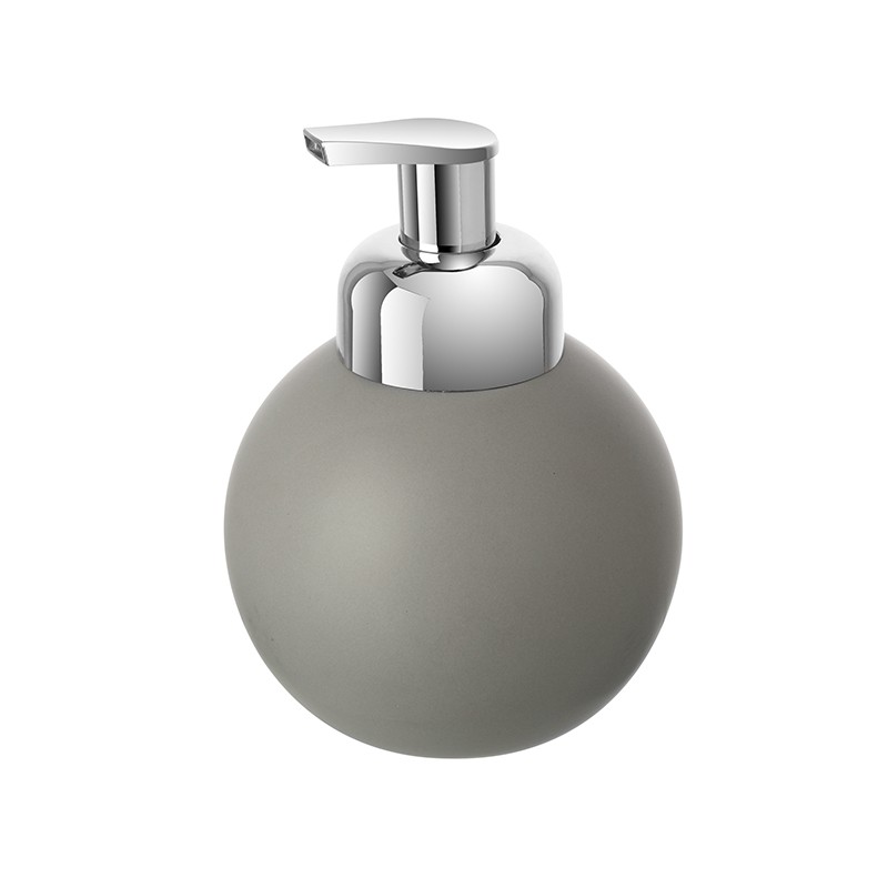 Dispenser Sapone In Ceramica Grigio Con Erogatore Di Schiuma