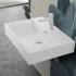 Lavabo sospeso rettangolare in resina 60 cm bianco lucido  Loto 