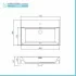 Lavabo sospeso rettangolare in resina 70 cm bianco lucido  Loto 
