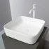 Lavabo da appoggio quadrato 40 in ceramica bianco opaco  Epsilon 
