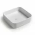 Lavabo da appoggio quadrato 40 in ceramica bianco opaco  Epsilon 