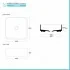 Lavabo da appoggio quadrato 40 in ceramica bianco opaco  Epsilon 