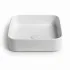 Lavabo da appoggio quadrato 40 in ceramica bianco opaco  Epsilon 