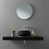 Lavabo da appoggio in ceramica nero opaco tondo 42 cm  Aris