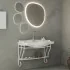 Mobile bagno sospeso 115 cm in metallo bianco con lavabo  Gardenia