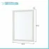 Specchio bagno 57x67 cornice bianco effetto legno reversibile Wood