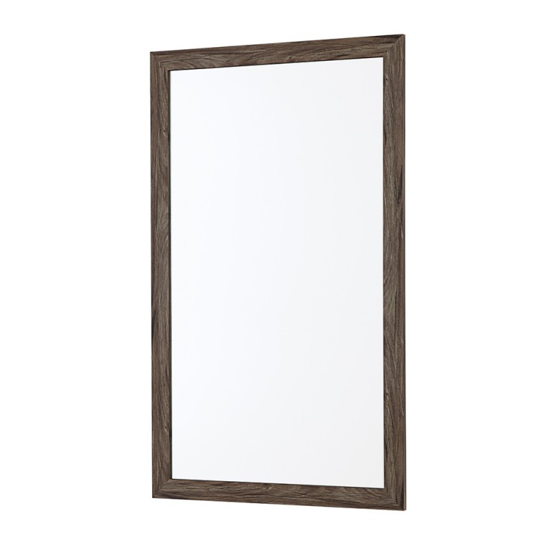 Specchio bagno 67x87 cornice marrone effetto legno reversibile | Wood