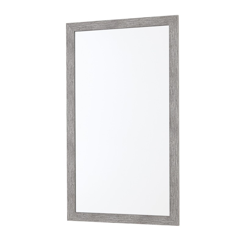 Specchio bagno 67x87 cornice grigio effetto legno reversibile | Wood