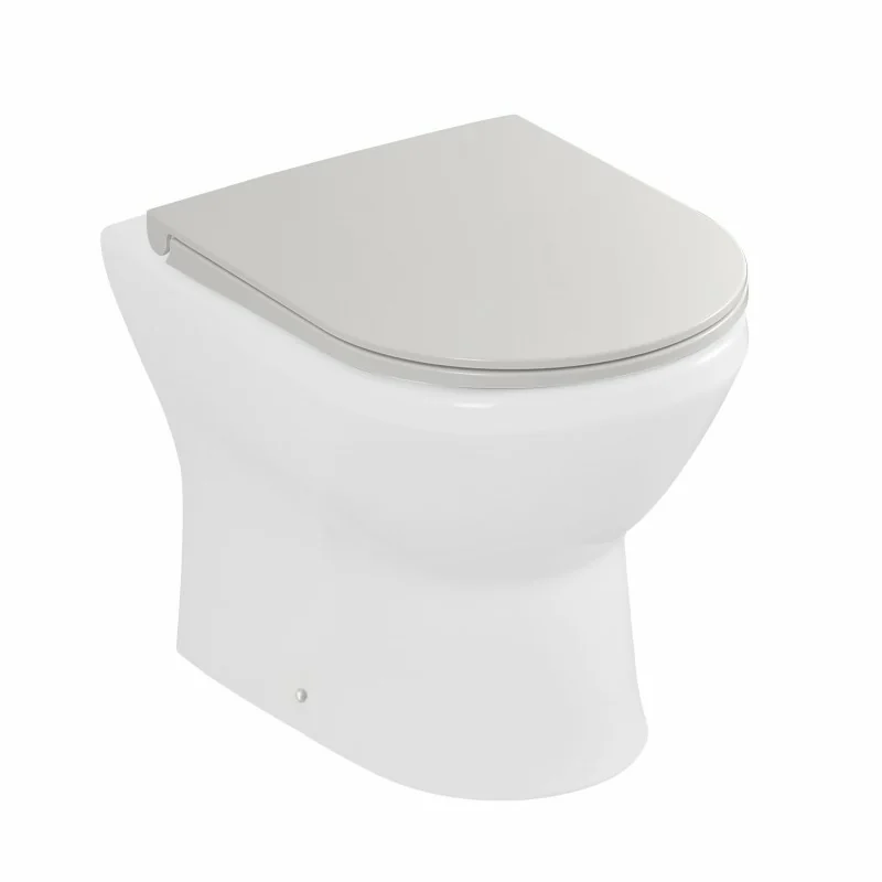 Coprivaso per Wc Filo Muro - Bianco Lucido - Chiusura ammortizzata e