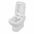 Wc filomuro senza brida in ceramica scarico universale  Square 