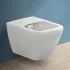 Wc sospeso senza brida Rimless in ceramica bianco lucida  Square 
