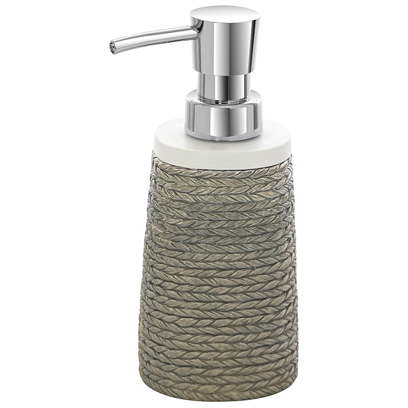 Dispenser Sapone Liquido Grigio In Poliresina Effetto Vimini Dispenser Sapone Liquido Grigio In Poliresina Effetto Spago