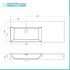 Mobile bagno sospeso 60 cm bianco lucido lavabo 120 sinistro e specchio Iside