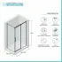 Box doccia angolare 70x100 cm scorrevole in cristallo temperato  Tay
