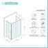 Box doccia 3 lati 70 cm doppio scorrevole trasparente H 195 cm  Tay