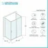 Box doccia 3 lati 70x100x70 con porta scorrevole trasparente  Tay