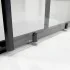 Box doccia angolare 70x90 cm nero opaco con doppio scorrevole  Tay 